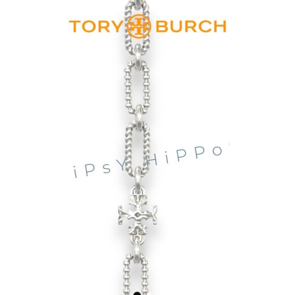 Tory Burch Silver Coated Roxanne Chunky Necklace! - Picture 2 of 3